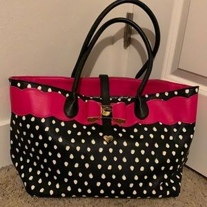 Betsey Johnson Large Polka Dot Tote
